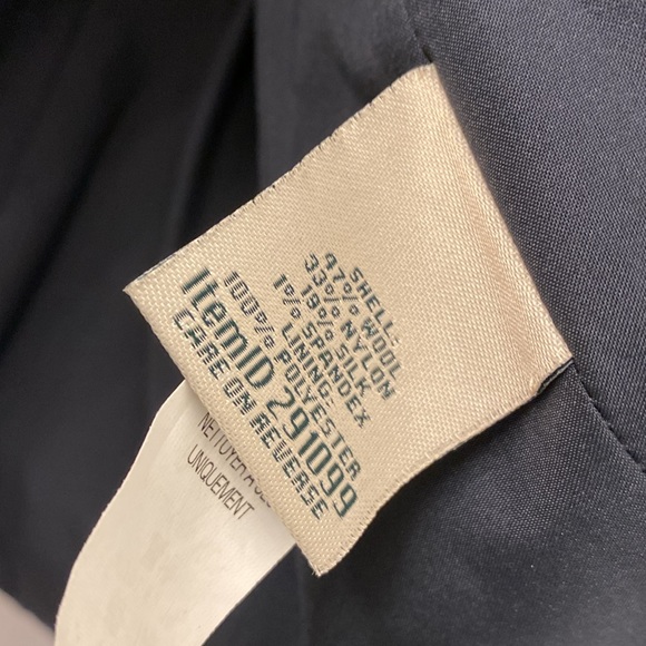 Vintage L.L. Bean Wool Women's Blazer Black Pink Cream Houndstooth Size L - Picture 7 of 8